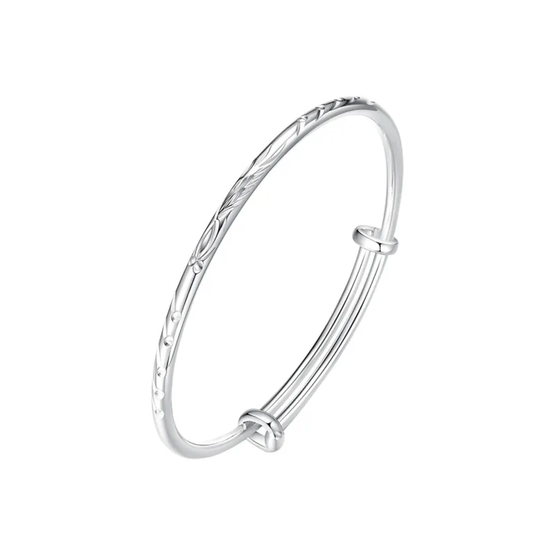 Strange 999 Fine Silver Bangles Women's-0