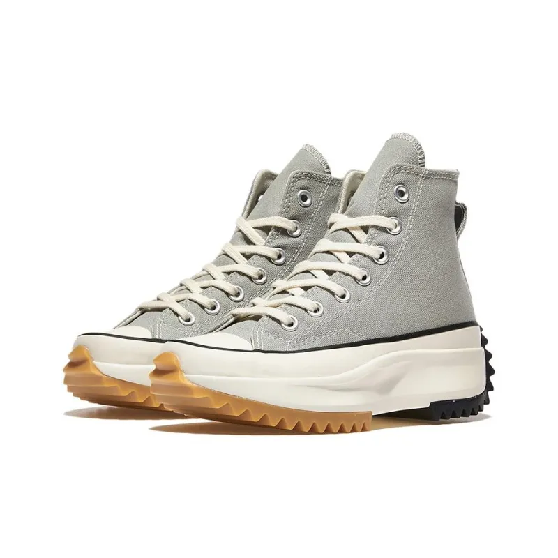 Converse Run Star Hike Abrasion Resistant High Top Canvas Shoes Unisex Gray-2
