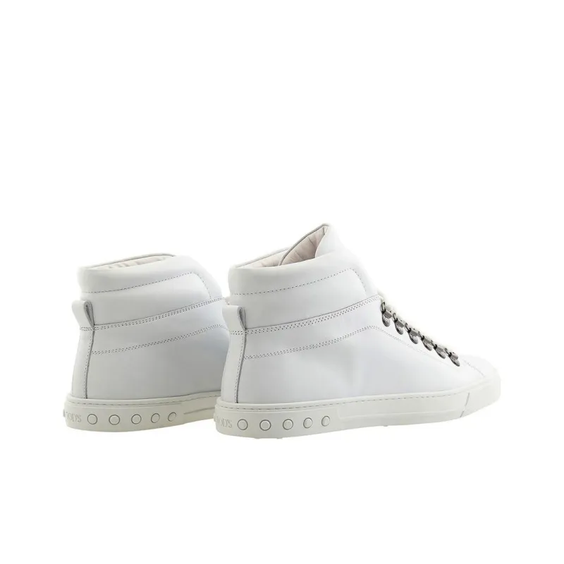 TOD'S Gomma High-Top Skateboard Shoes Men's White-2