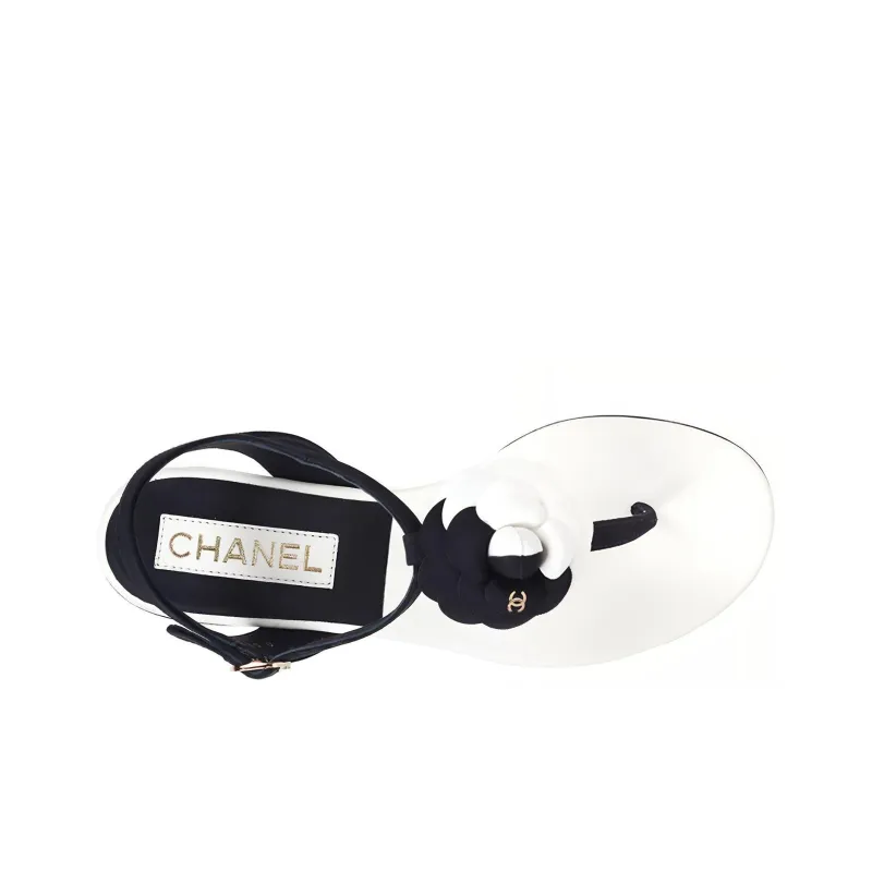 CHANEL One Strap Sandals Women's Black-2