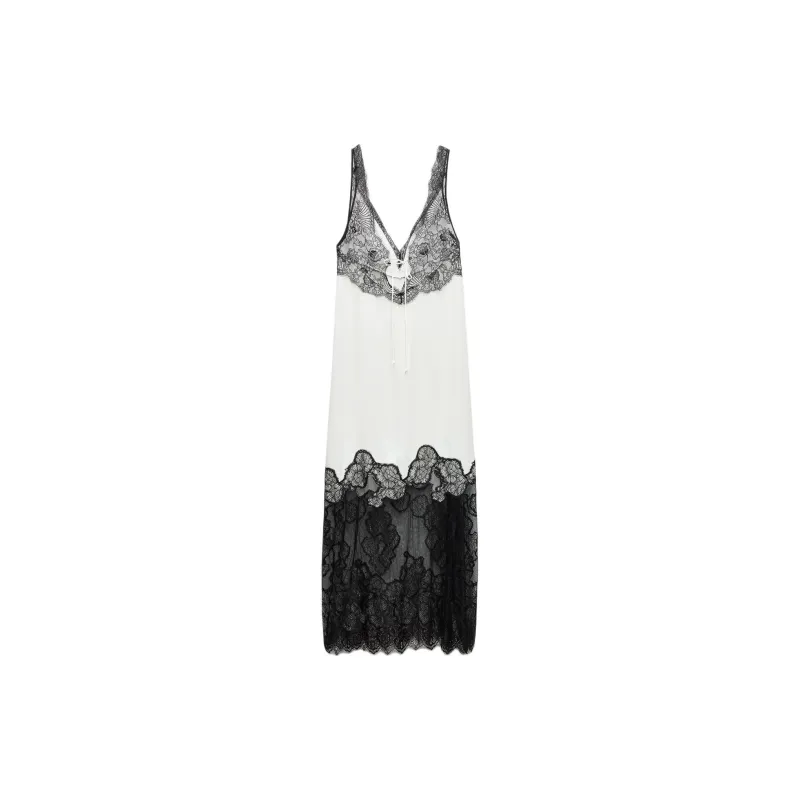 ZARA Slip Dresses Women's White-1