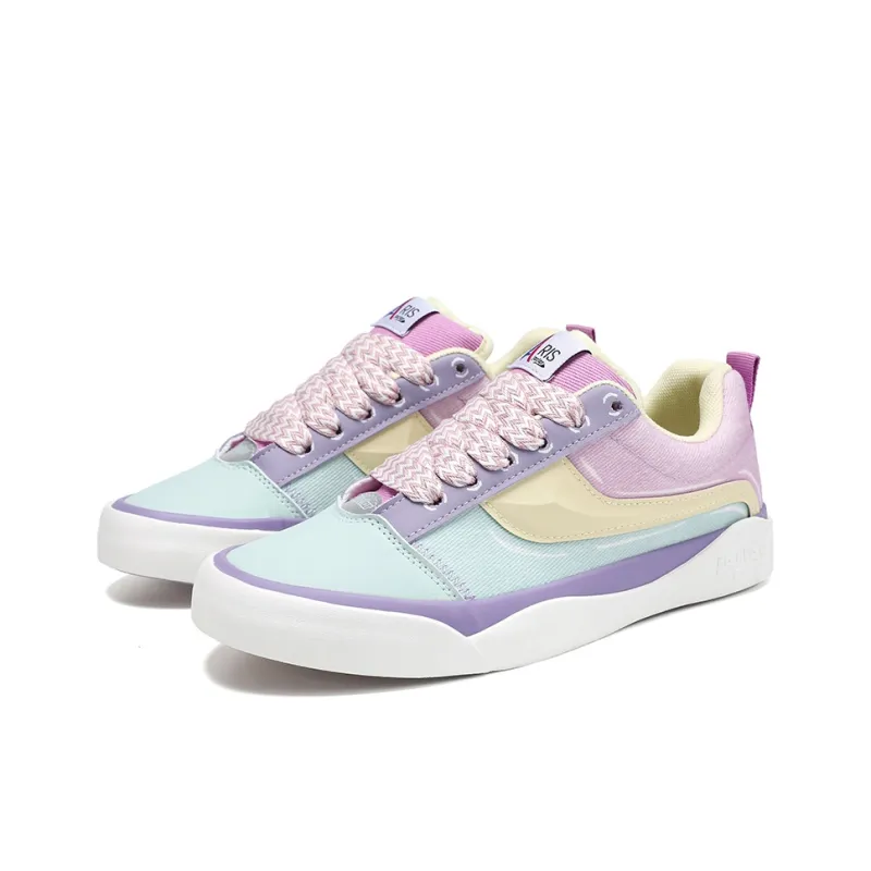BALIAOYUN x JACLAR Slip Resistant, Abrasion Resistant, Lightweight Low Top Skateboard Shoes Women's Green Purple Yellow-2