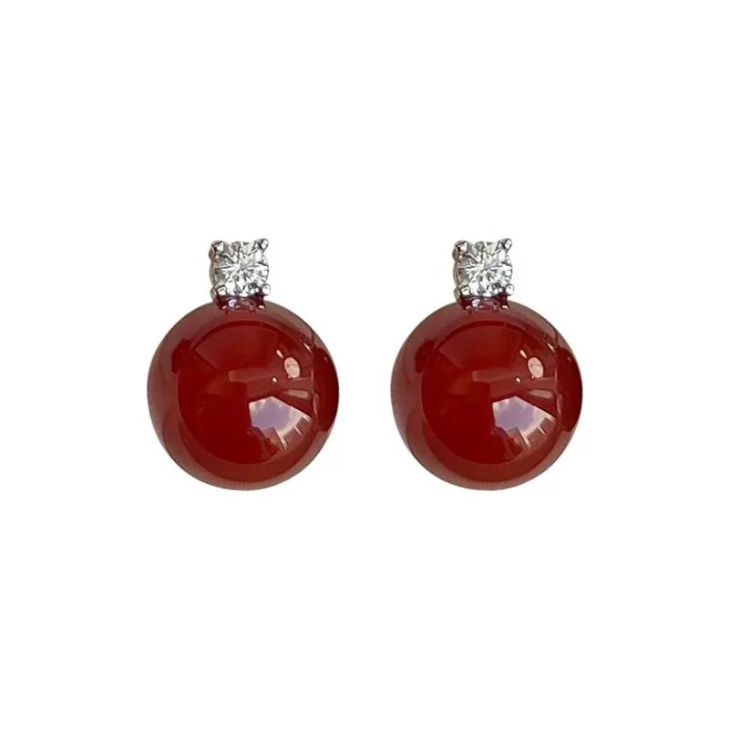 Ascending Agate Stud Earrings Women's-0