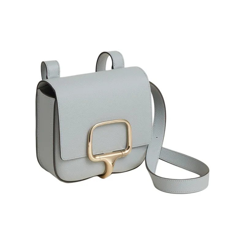 HERMES Della Cavalleria Epsom Calfskin Crossbody Bag Shoulder Bag Mini Women's 8U Bleu Glacier Glacier Blue-2