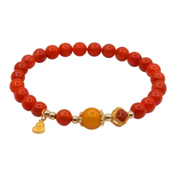 GOLDFISH ALLEY South Red Agate Bracelets Women's