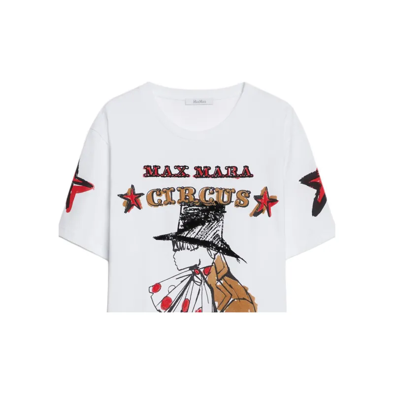 MaxMara Graphic Printed Crewneck T Shirt-4