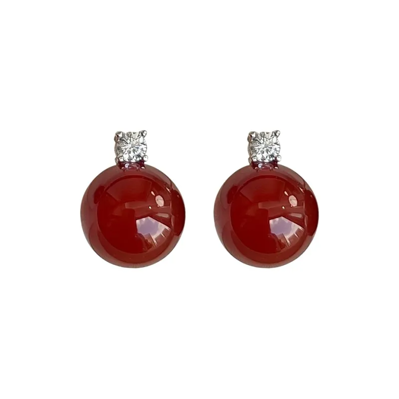 Ascending Agate Stud Earrings Women's-3