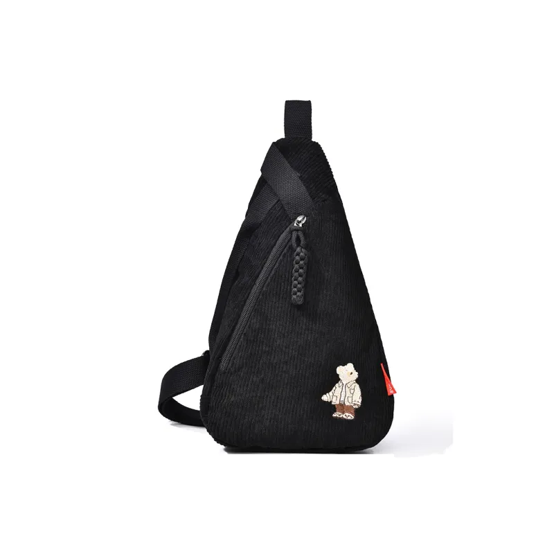 Ceion Keust Corduroy Sling Bag Unisex Multicolor-11