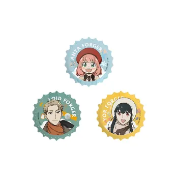 GuGuGuGu 'SPY X FAMILY Code  White' Bottle Cap Set Badges