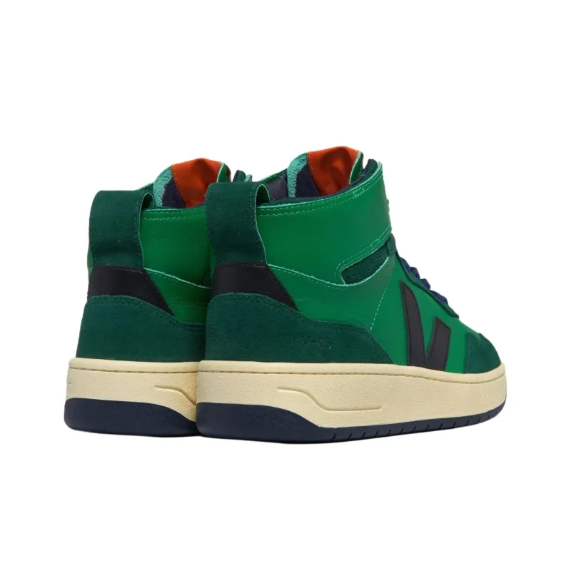 VEJA V-95 High-Top Skateboard Shoes Unisex Green-4