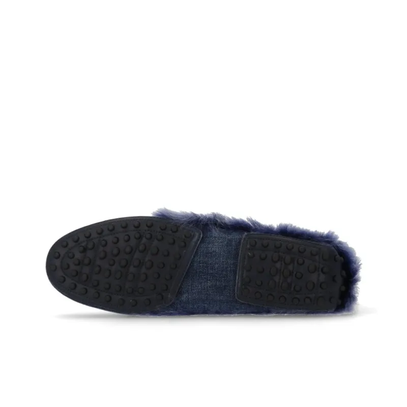 TOD'S Beanie Shoes Women's Blue-4