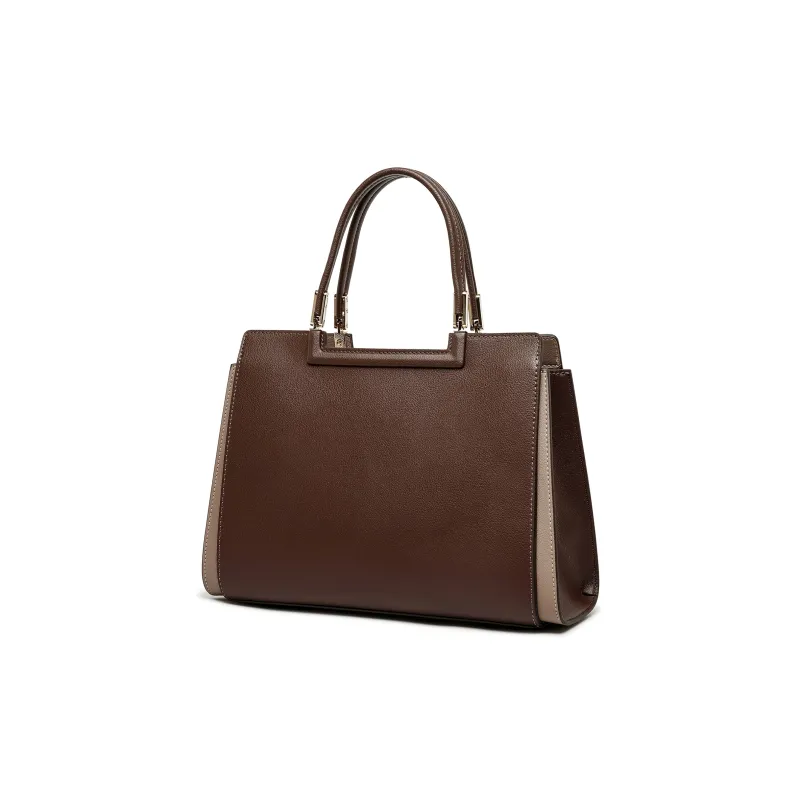 FAIRWHALE Cow Leather Tote One Shoulder Handbag Women's Multicolor-17