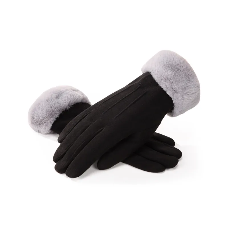 Shizhu Polyester Knit Gloves Women's-0
