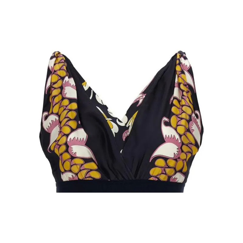 TORY BURCH Graphic Printed V Neck Top-2