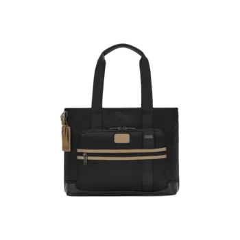 TUMI Polyamide Tote Bag Shopping Bag Handbag Medium Size Men's Black & Khaki