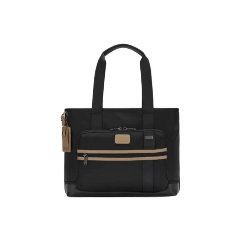 TUMI Polyamide Tote Bag Shopping Bag Handbag Medium Size Men's Black & Khaki-0