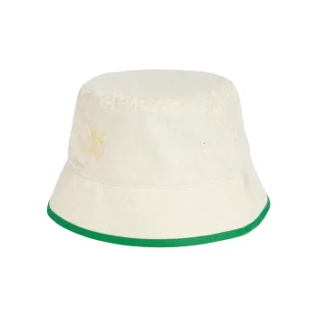 Adidas Originals Eco Friendly Polyester Jacquard Fabric Bucket Hats Women's Beige