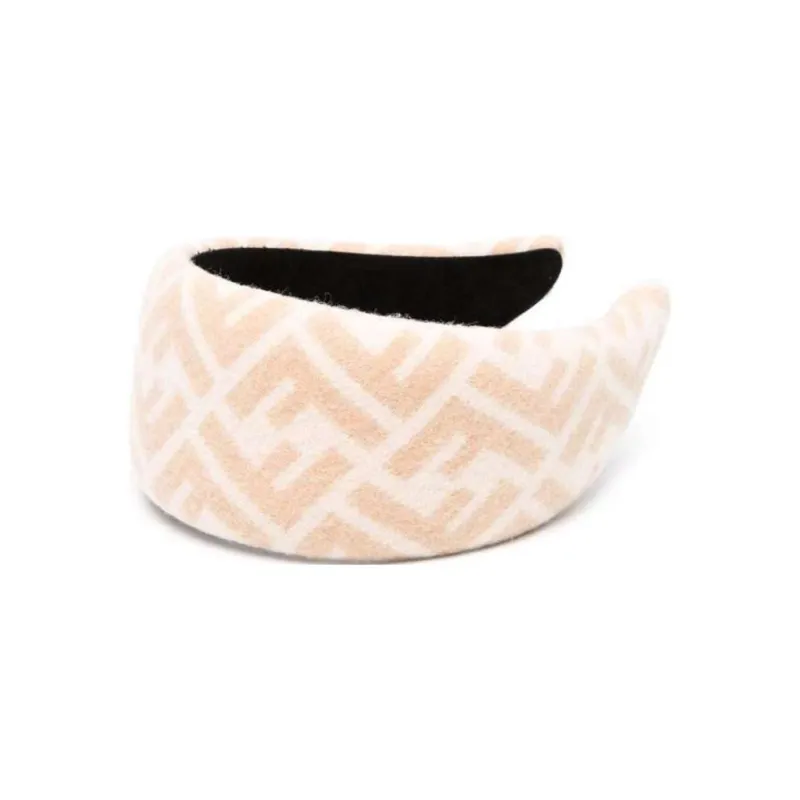 FENDI Silk Headbands Women's Cream-0