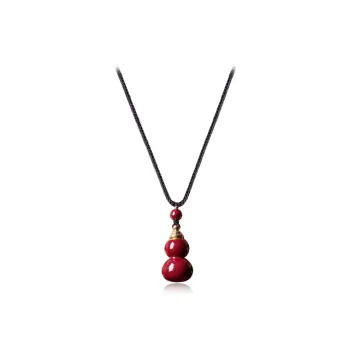 CANHUI Cinnabar Jade Necklaces Women's