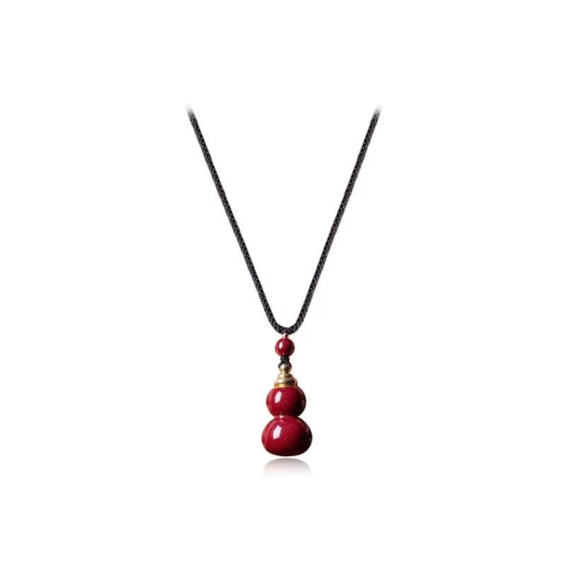 CANHUI Cinnabar Jade Necklaces Women's-0