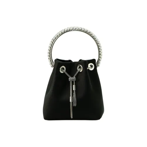 Jimmy Choo Bon Bon Embellished Chained Bucket Bag