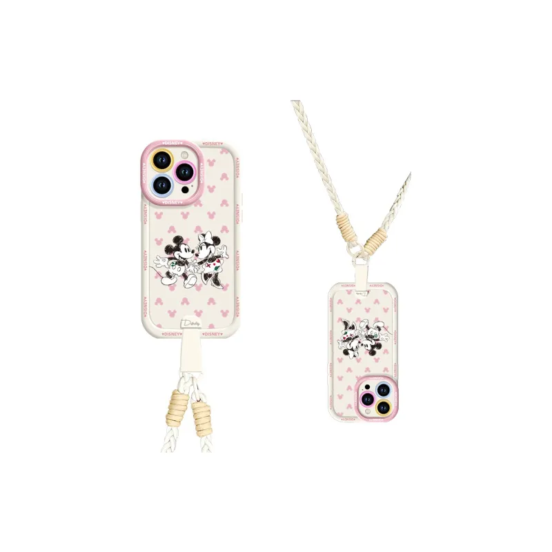 Disney Silicone Material Cute Crossbody Backpack Handheld Phone Cases Compatible With Apple 16/15/Plus/14/13/Pro/Max-14