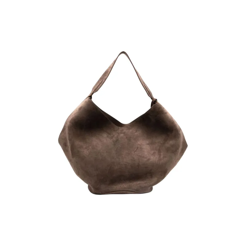 KHAITE Leather Handbag, Shoulder Bag Medium Size Women's Dark Brown-0