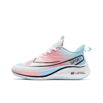 A55 Anti Slip And Wear Resistant Breathable Low Top Casual Running Shoes Women's White Pink Blue