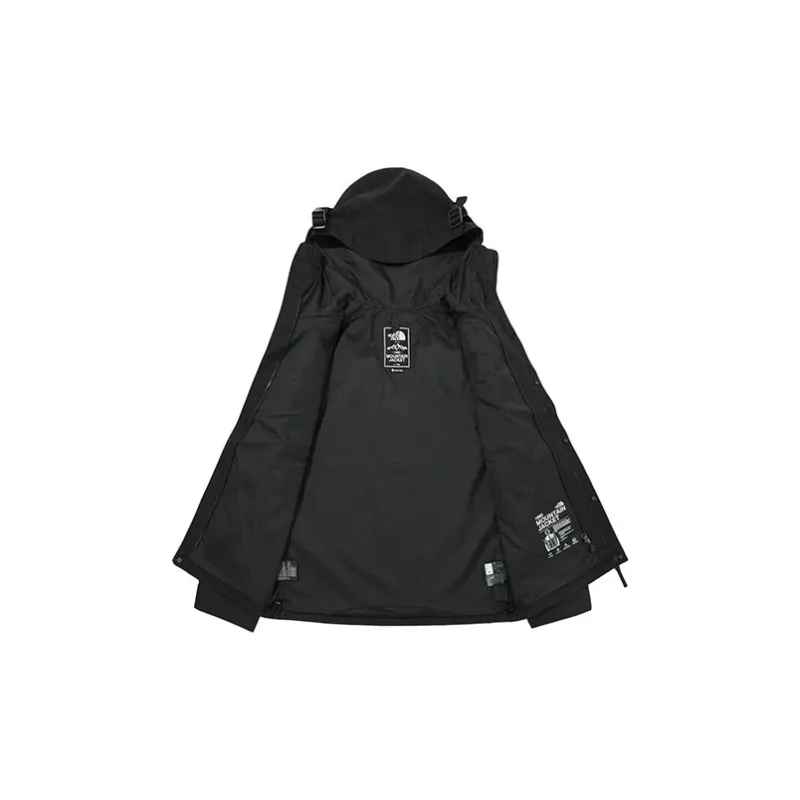 THE NORTH FACE 1990 Collection Waterproof And Windproof Windbreaker Jacket Unisex Black Shopping Bag Included-3