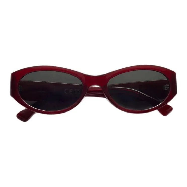 Other Stories Plastic Metal Polymethyl Methacrylate Oval Sunglasses Women's Burgundy-0
