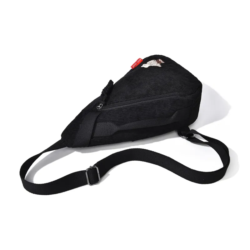Ceion Keust Corduroy Sling Bag Unisex Multicolor-12