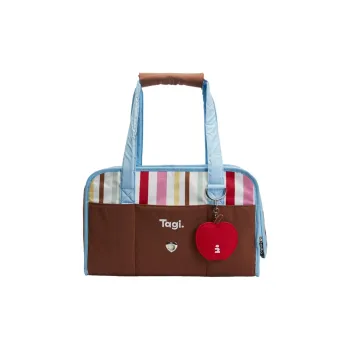 Tagi. Polyester Handbag Regular Unisex Multicolor Stripes