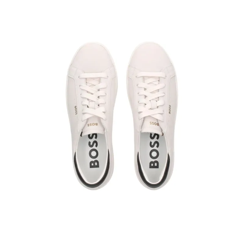 HUGO BOSS Belwar Low Top Round Tip Lace Up Men's White-4