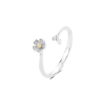 CLARKIA FLOWER 925 Sterling Silver Rings Women's