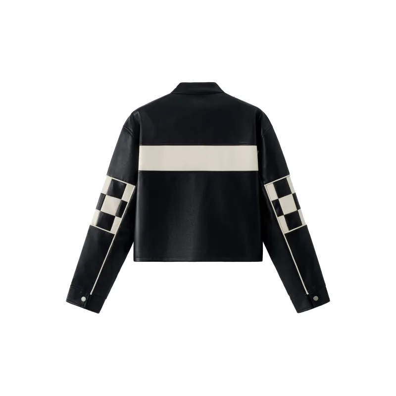 Coca Cola Leather Jacket Women's Black-1