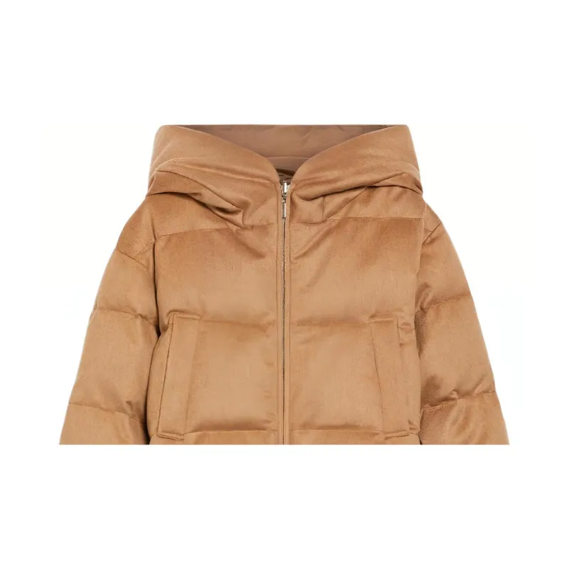 MaxMara Dalia Collection Reversible Camel Colour Down Jacket Down Jacket Women's Brown-5