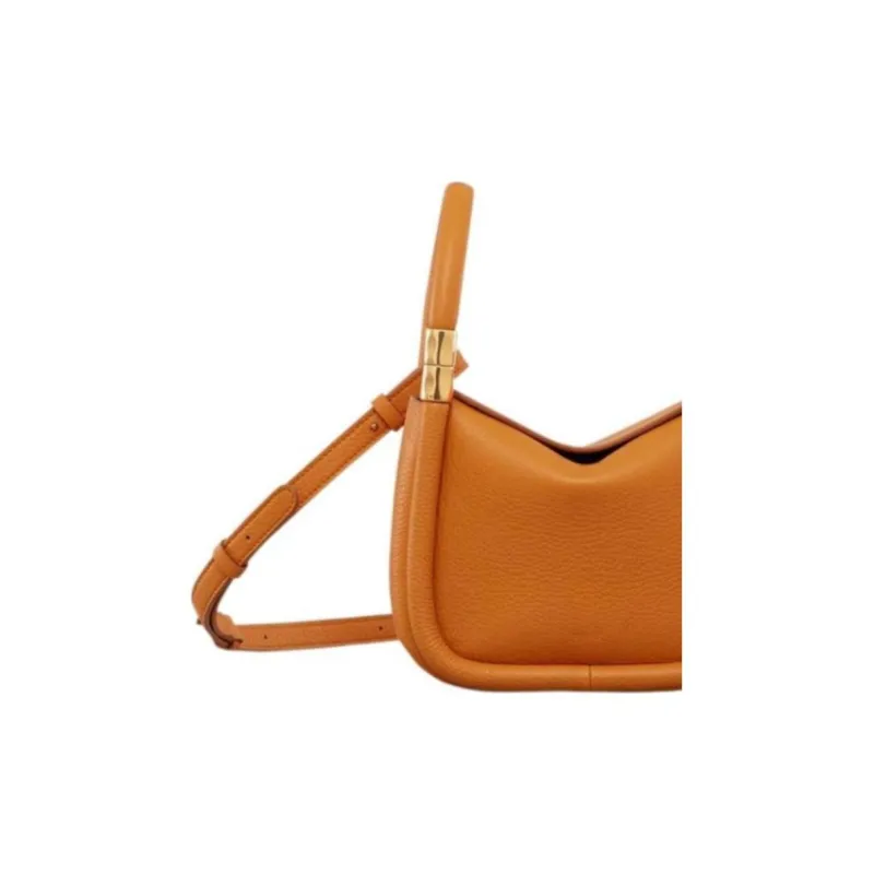 BOYY Calfskin Portable Crossbody Bag, Shoulder Bag Mini Women's Orange-4