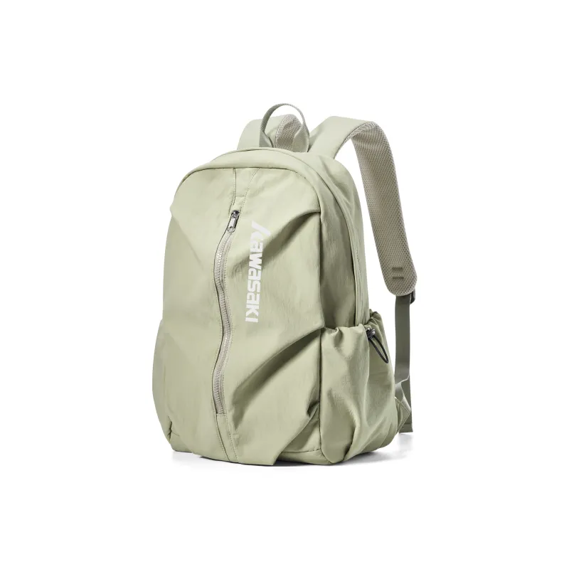 Kawasaki Fabric Backpack Laptop Backpack Unisex Black/Ecru/Khaki/Gray Green/Lotus Root Powders-15