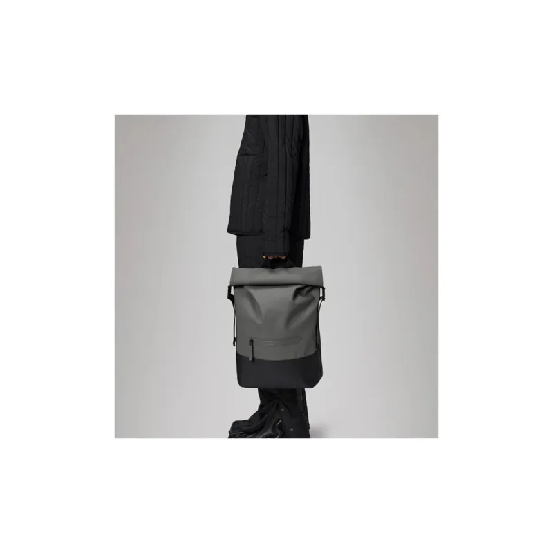 Rains Polyester Backpack Regular Unisex Gray-3