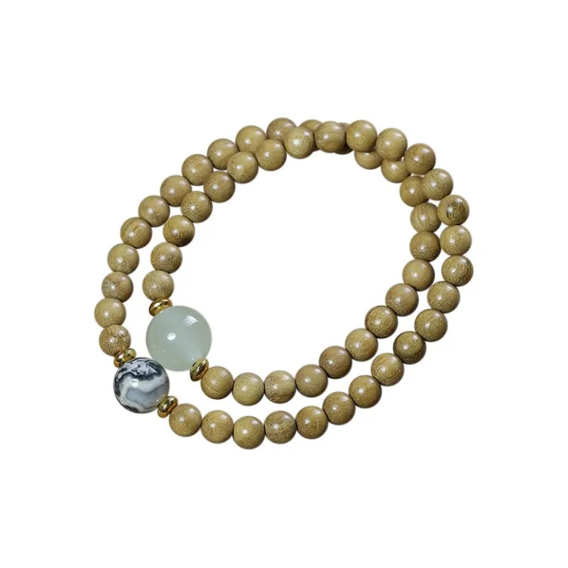 The Years Are Quiet Milky Agarwood Bracelets Unisex-0