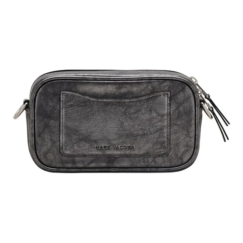 MARC JACOBS The Metallic Distressed Bag Dark Grey-3