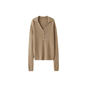 SNOWFORTE Cashmere Sweater Women's Black Goat Cashmere