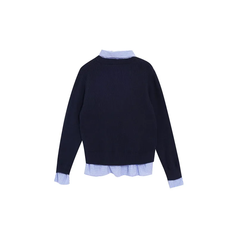 ZVJH Knitwear Women's Navy Blue-1