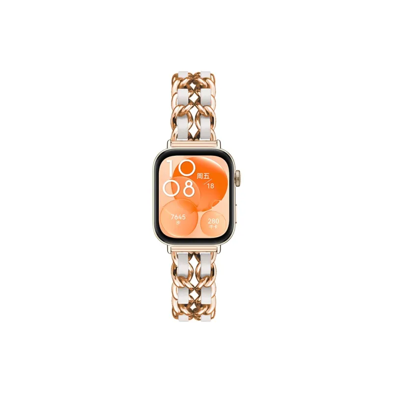 IBOANN Huawei Compatibility Watch Band Denim Material-0