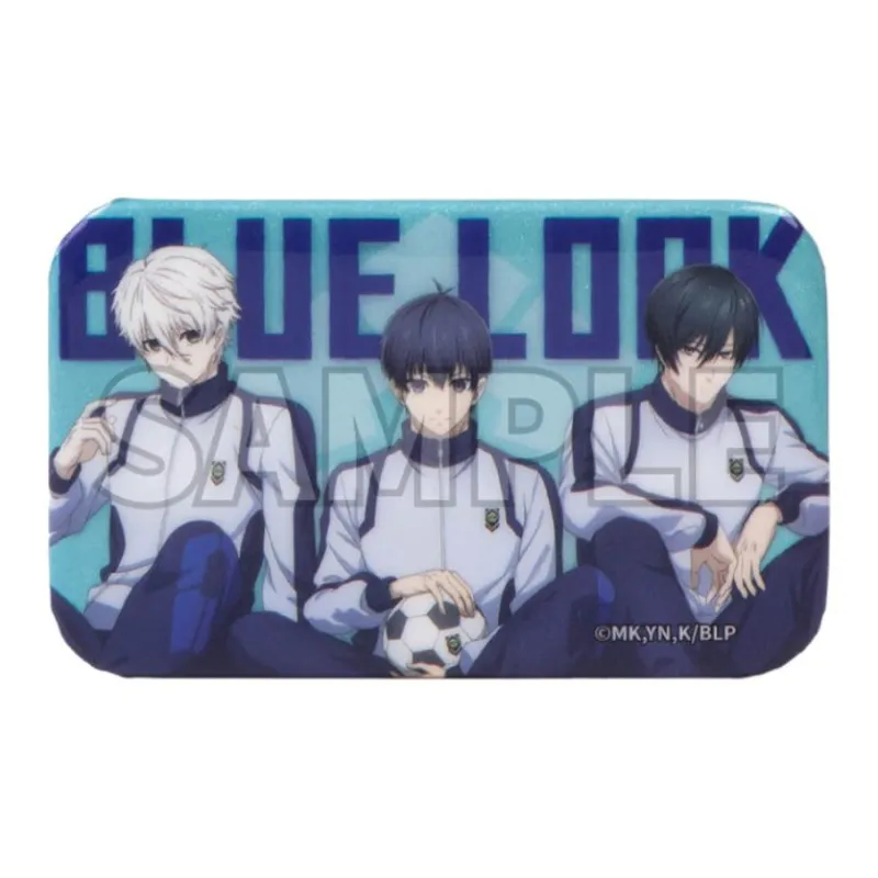 GuGuGuGu Blue Lock Blue Restricted Area Square Tinplate Badge Badges-0