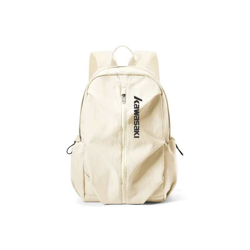 Kawasaki Fabric Backpack Laptop Backpack Unisex Black/Ecru/Khaki/Gray Green/Lotus Root Powders-6