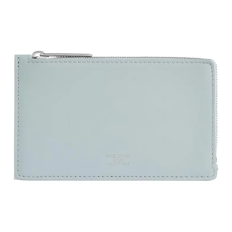 Balenciaga Smooth Calf Leather Wallet, Coin Purse, Card Holder Women's Light Blue-0