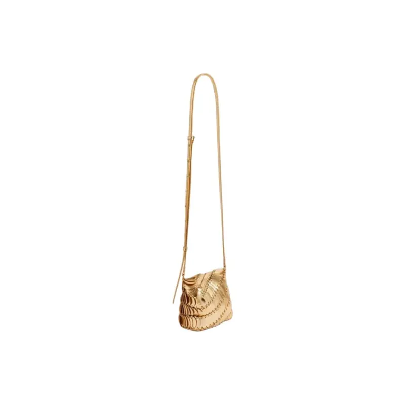 Paco Rabanne Leather Crossbody Bag, Shoulder Bag Women's Gold-1