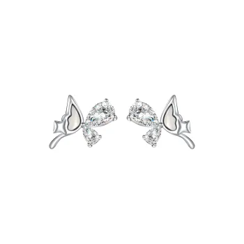 Chinese Jewelry 925 Sterling Silver Stud Earrings Women's