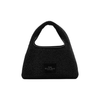 MARC JACOBS Rhinestone Linen Bag Handbag Mini Women's Black
